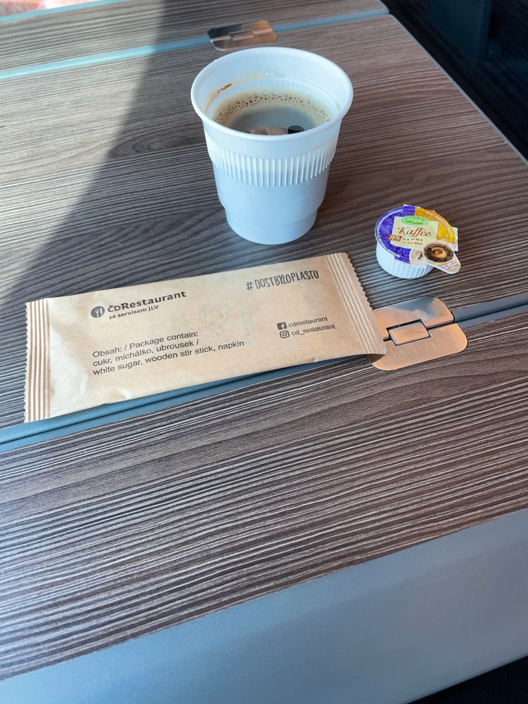 Onboard coffee offered to passengers