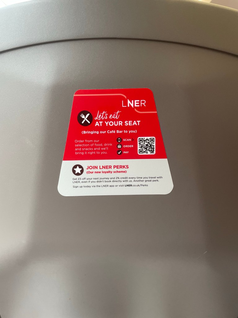 QR Code to scan for at seat ordering