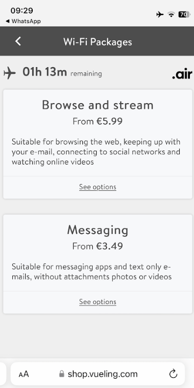 Browse and Stream from 5.99 EUR suitable for video watching, browsing and social media.


Messaging from 3.99 EUR which can be used for messaging apps and e-mails without attachments. 